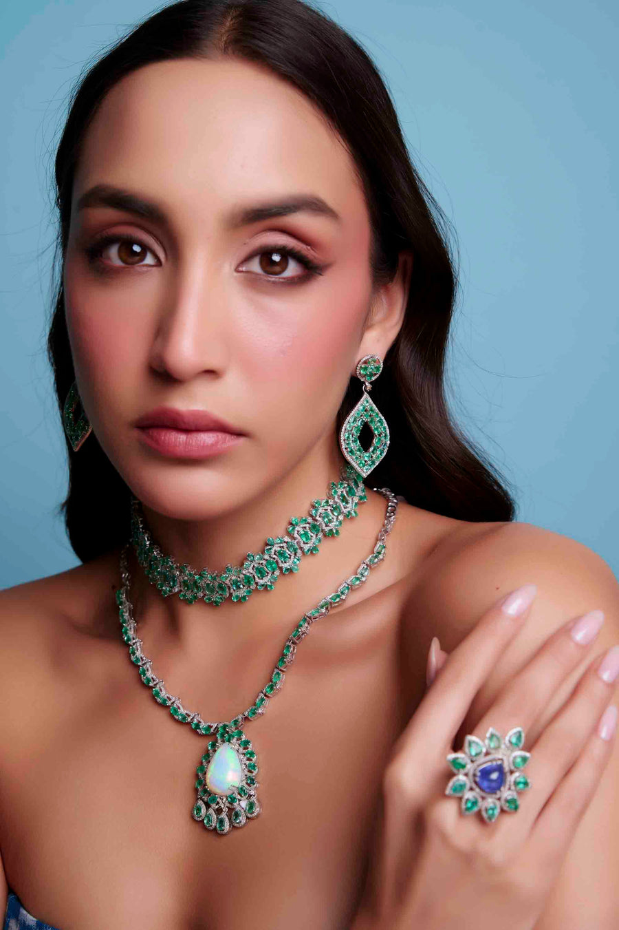 Emerald and Diamond Necklace