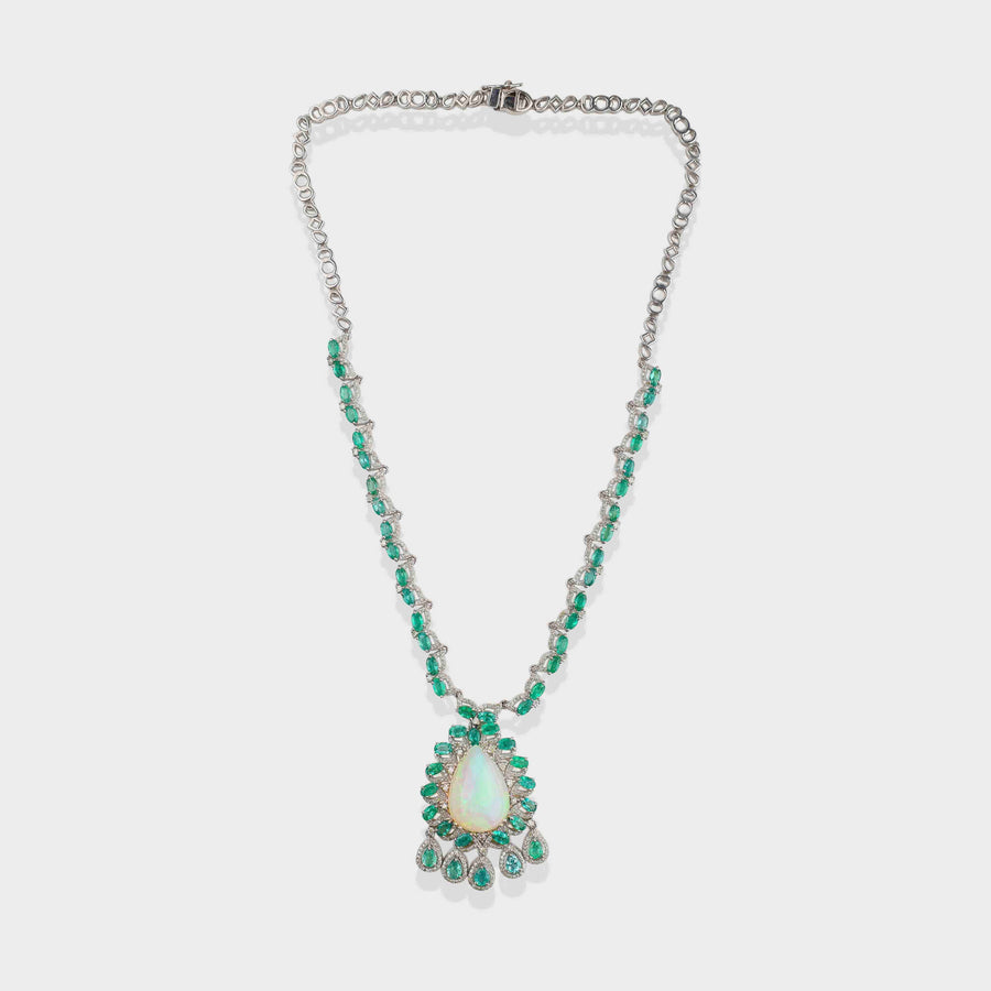 Emerald and Diamond Necklace