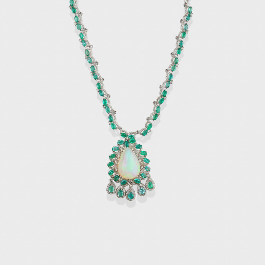 Emerald and Diamond Necklace
