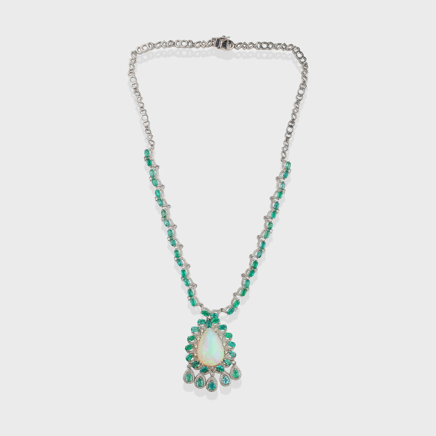 Emerald and Diamond Necklace