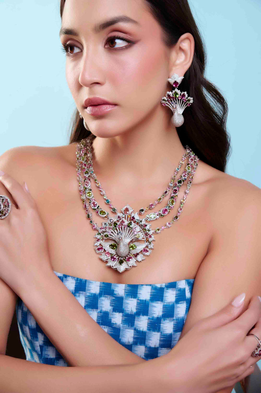 Diamond and Tourmaline Set
