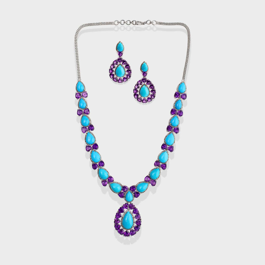 Turquoise and Diamond Necklace
