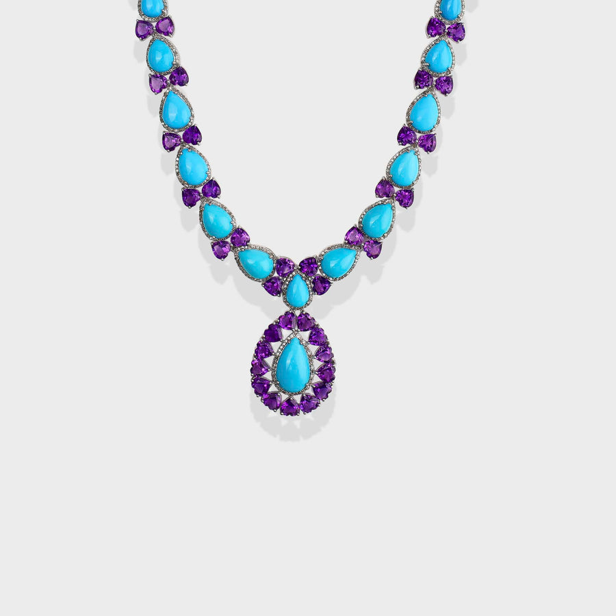 Turquoise and Diamond Necklace