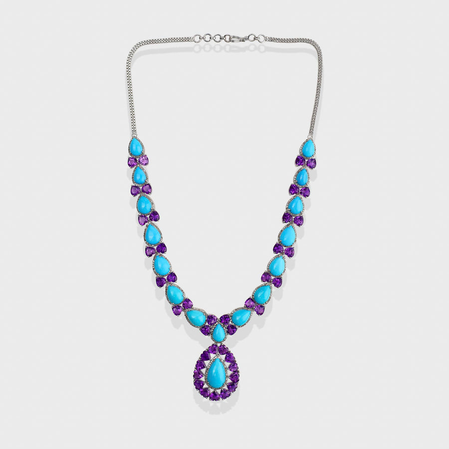 Turquoise and Diamond Necklace