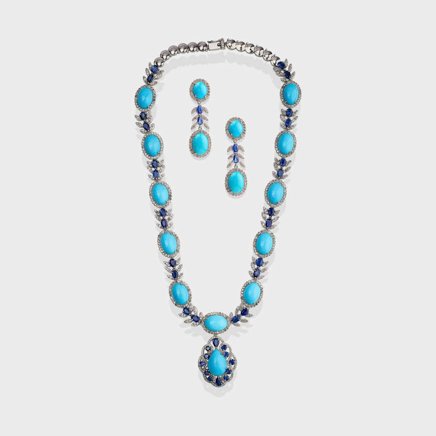 Turquoise and Diamond Necklace