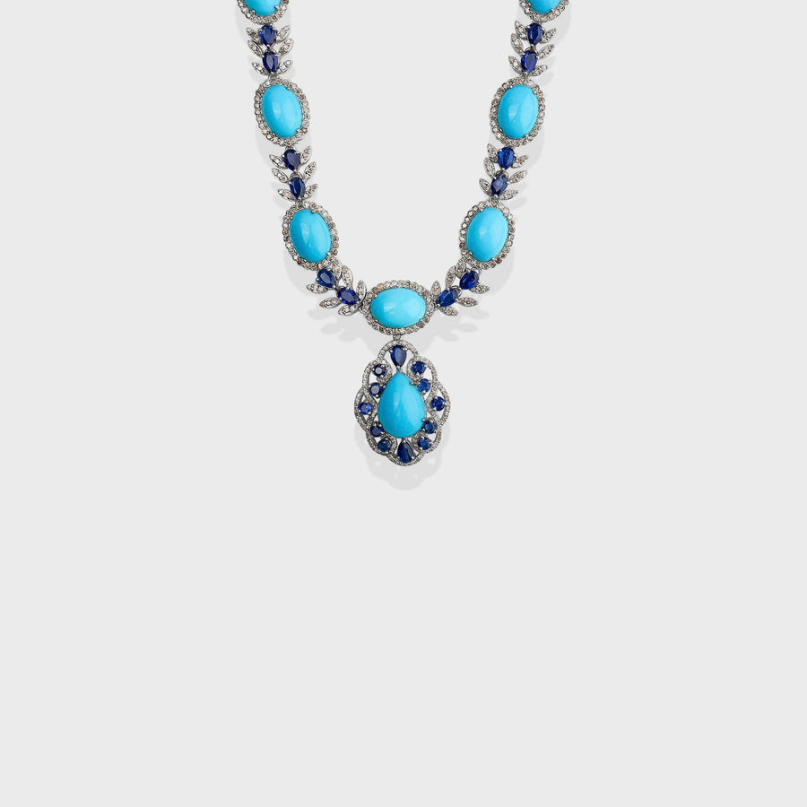 Turquoise and Diamond Necklace