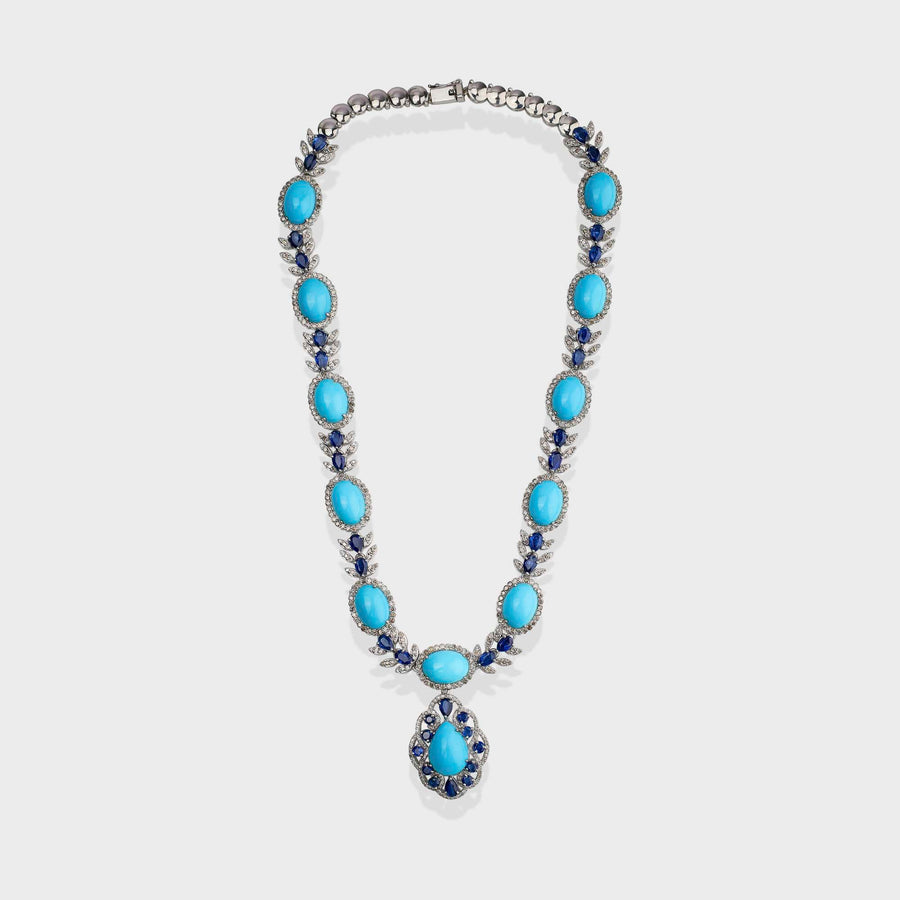 Turquoise and Diamond Necklace