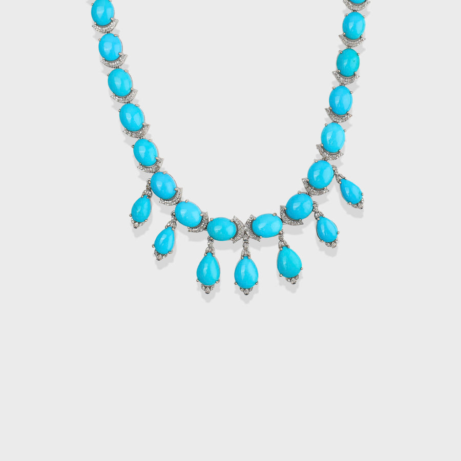 Turquoise and Diamond Necklace