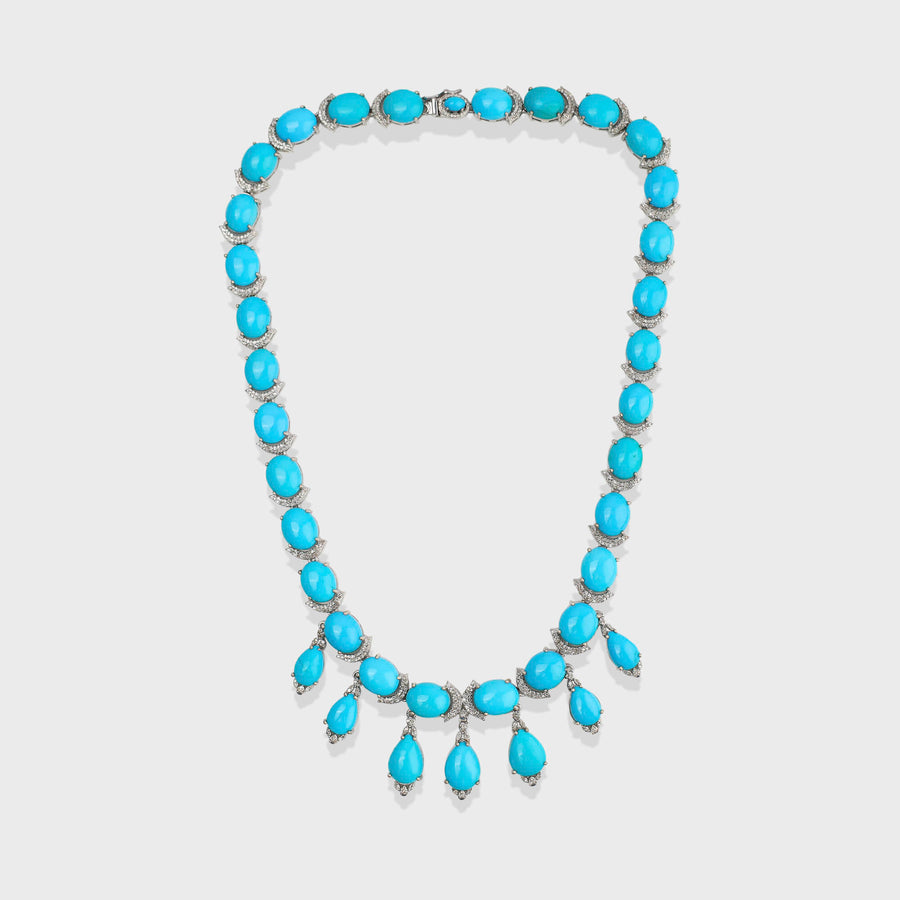 Turquoise and Diamond Necklace