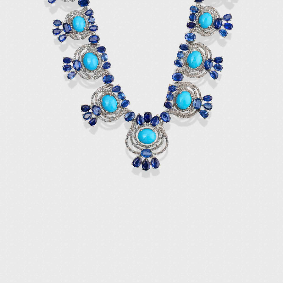 Turquoise and Diamond Necklace