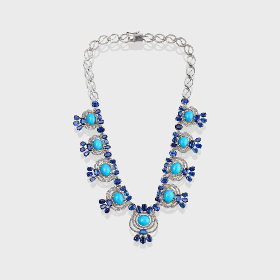 Turquoise and Diamond Necklace