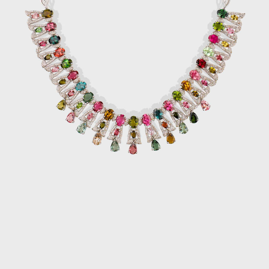 Tourmaline and Diamond Set