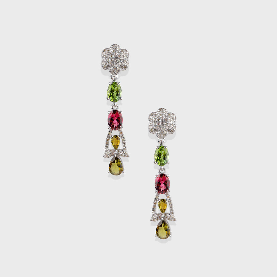 Tourmaline and Diamond Set