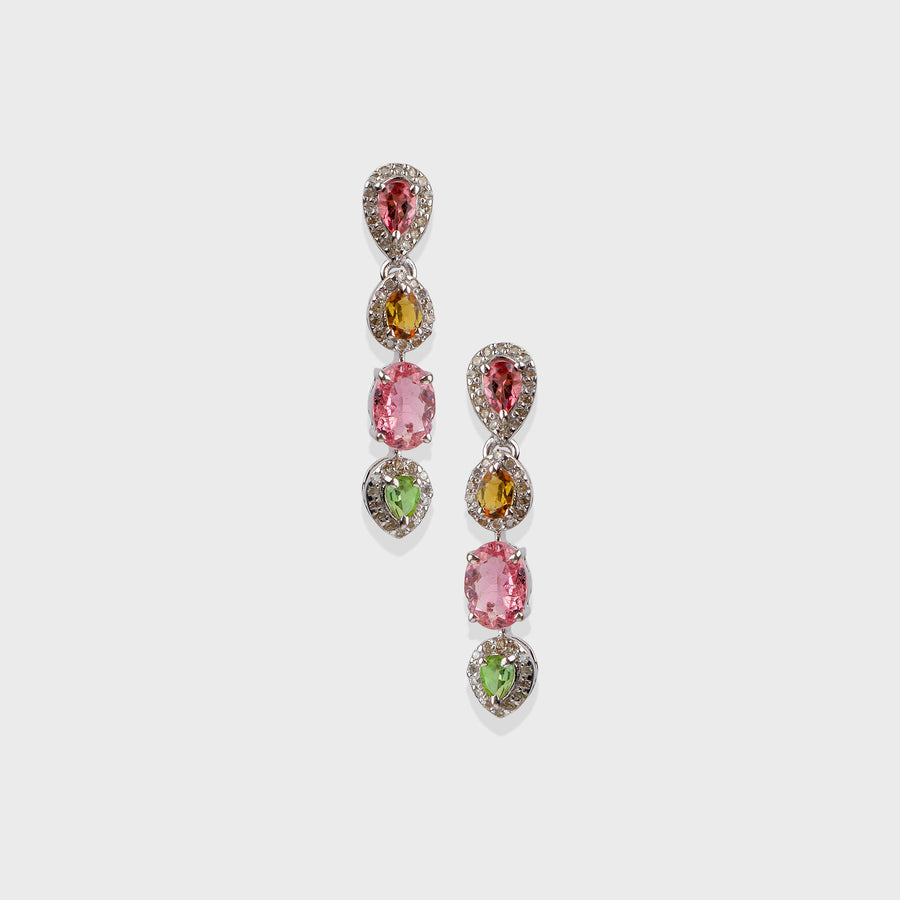 Tourmaline and Diamond Set