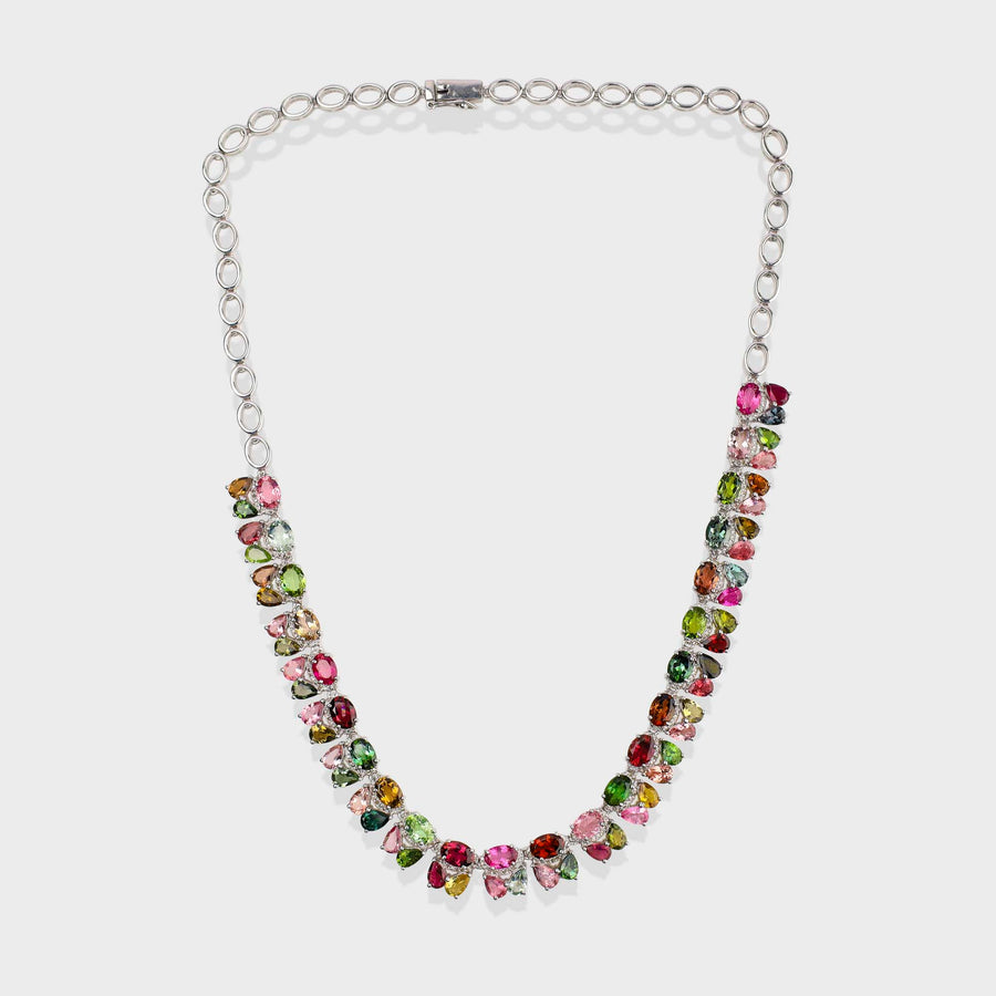 Tourmaline and Diamond Necklace