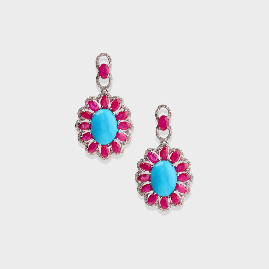 Turquoise and Diamond Necklace