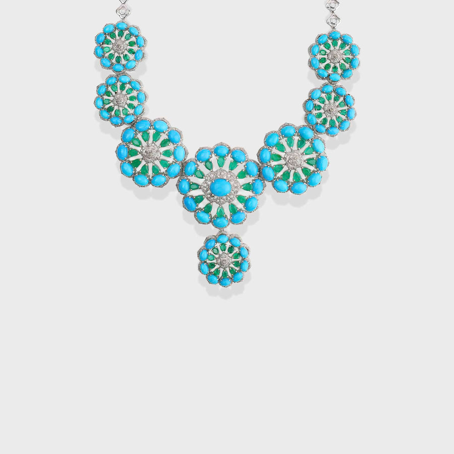 Turquoise and Diamond Necklace