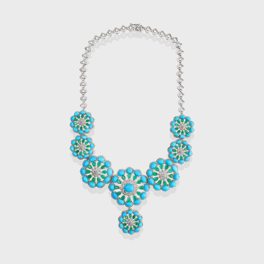 Turquoise and Diamond Necklace