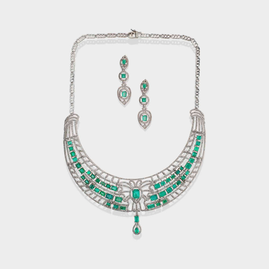 Emerald and Diamond Necklace