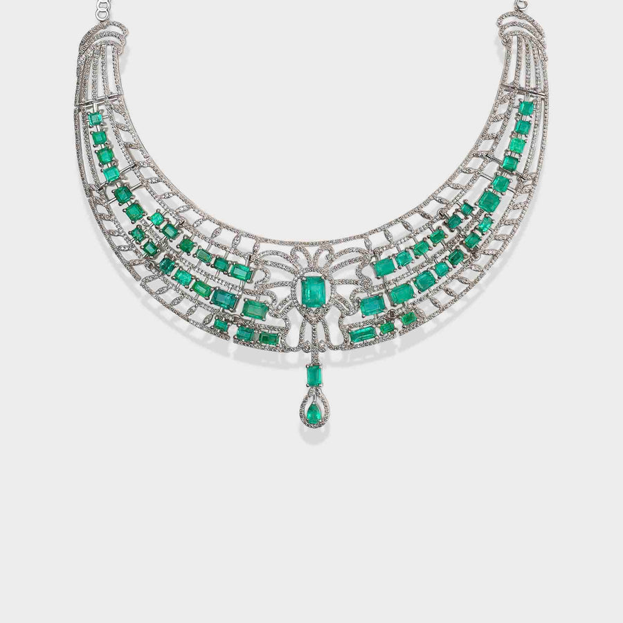 Emerald and Diamond Necklace