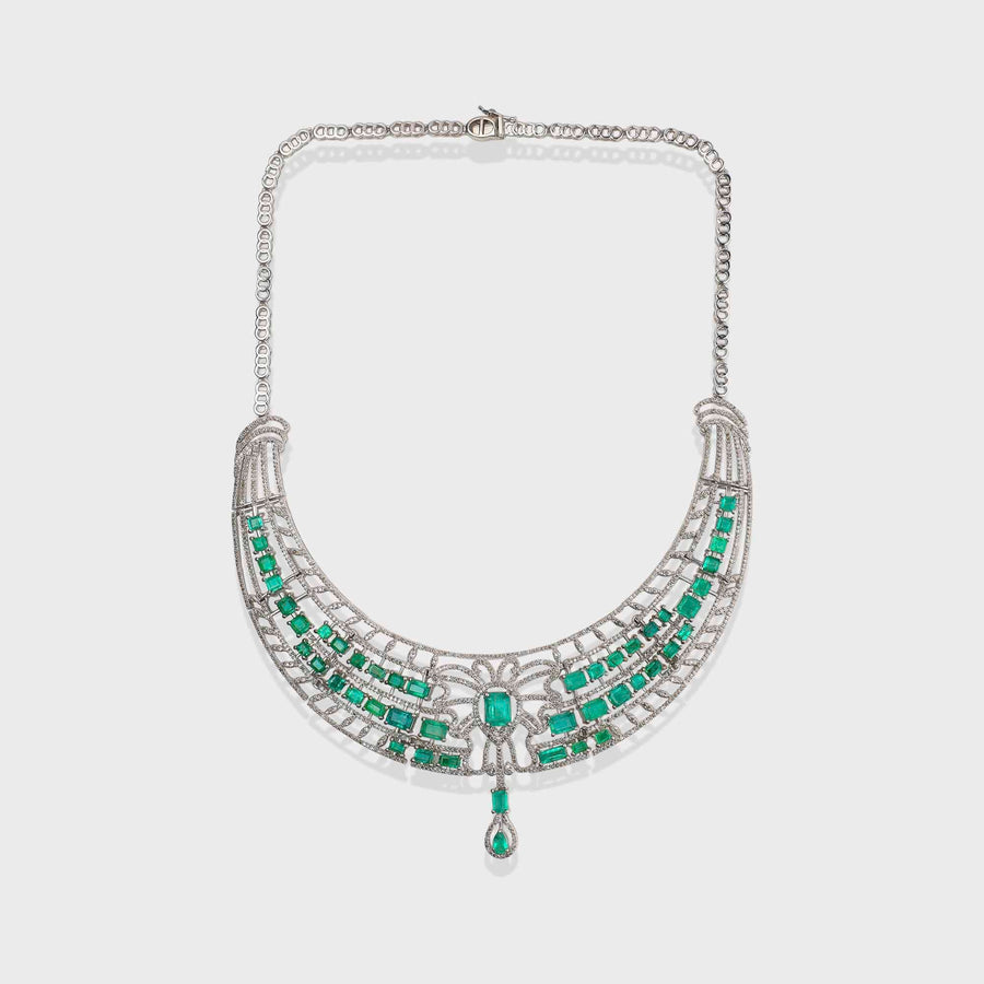 Emerald and Diamond Necklace