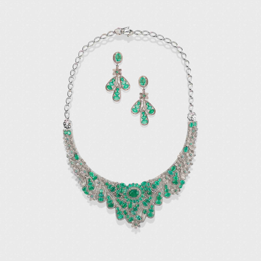 Emerald and Diamond Necklace