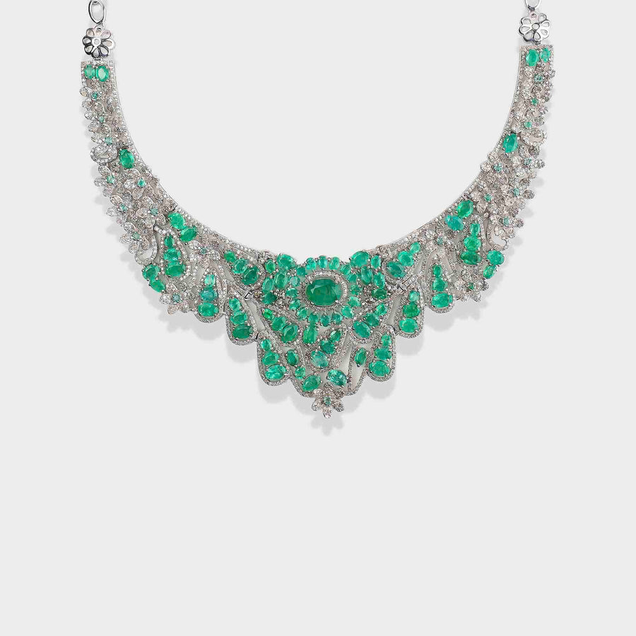 Emerald and Diamond Necklace