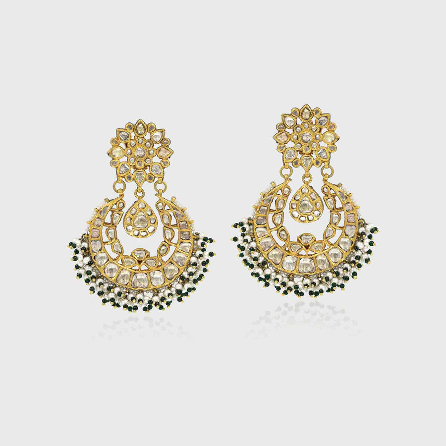 Parthivi Diamond and Pearl Earrings - Default Title (RAJER0097)