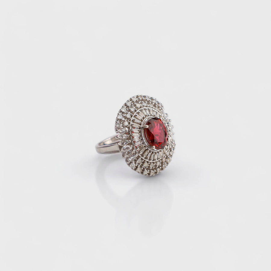 Tourmaline and Diamond Ring