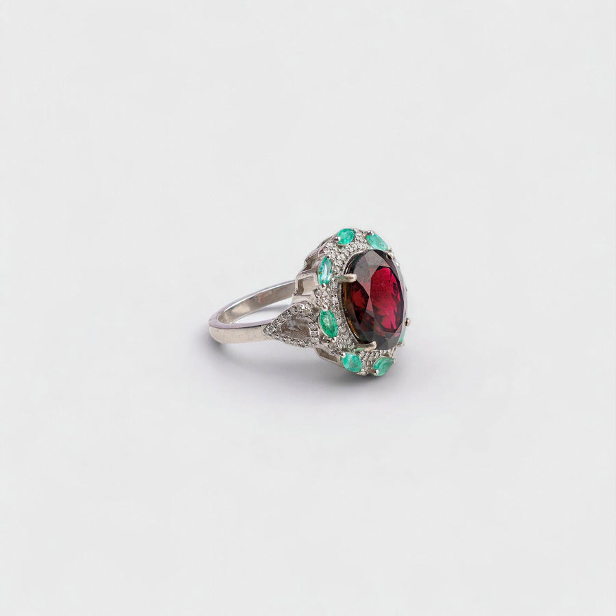 Tourmaline and Diamond Ring
