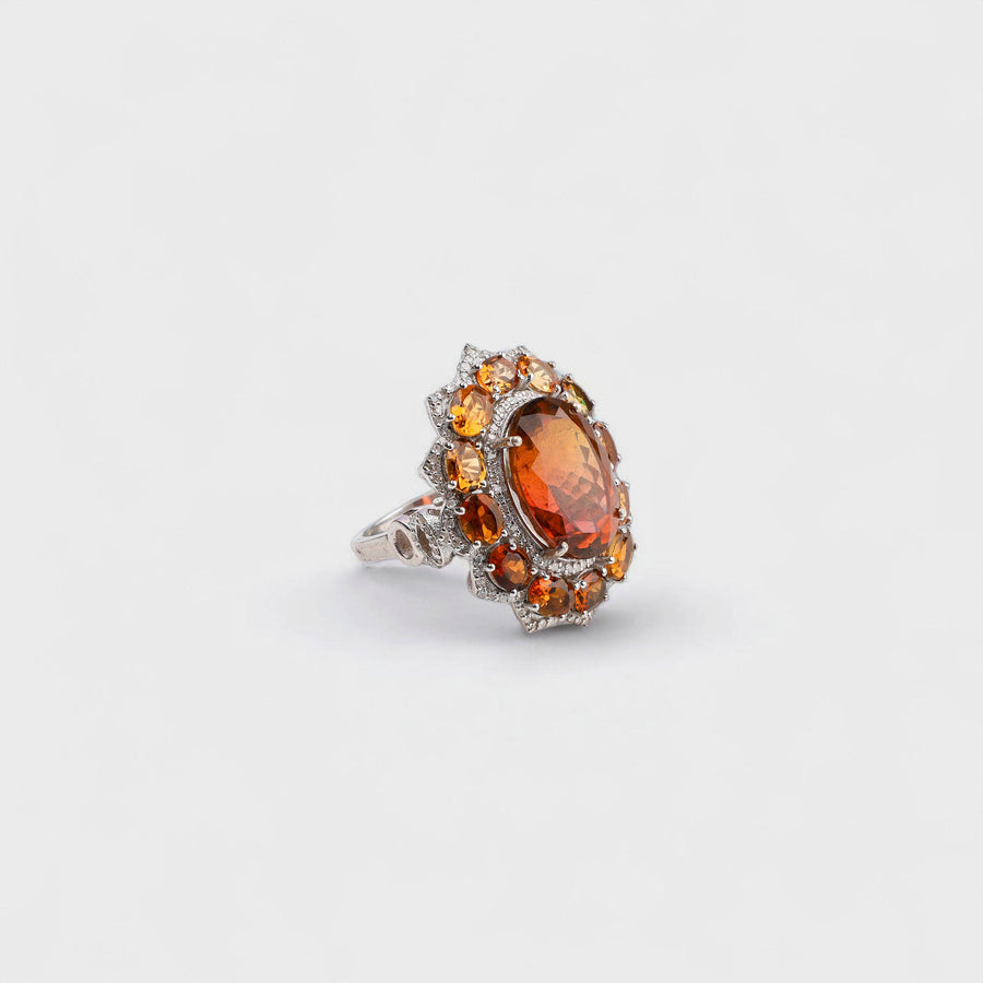 Tourmaline and Diamond Ring