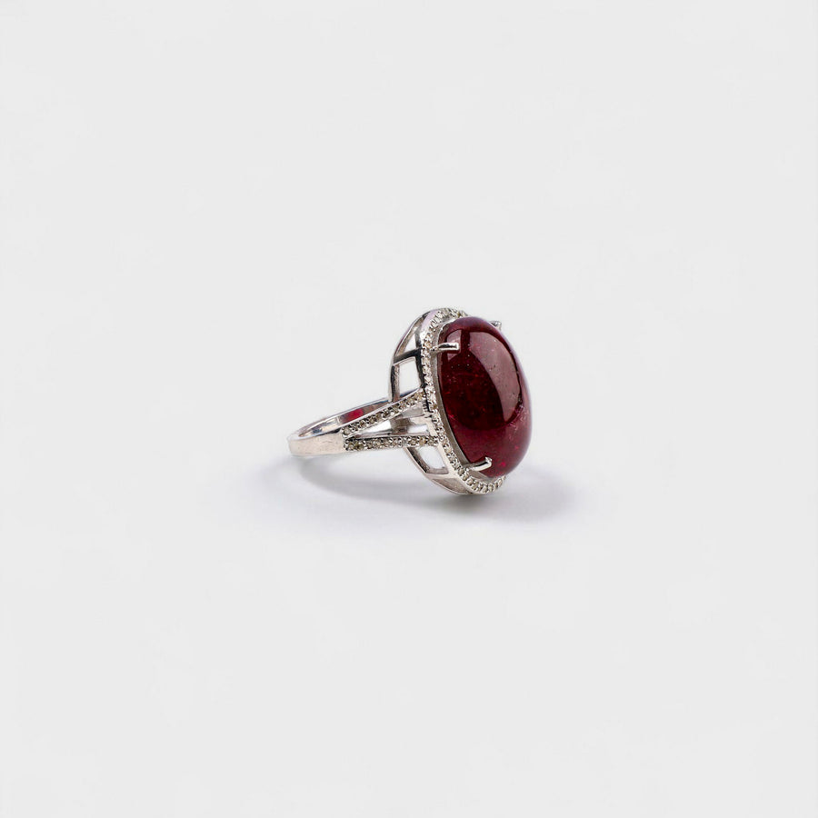 Tourmaline and Diamond Ring