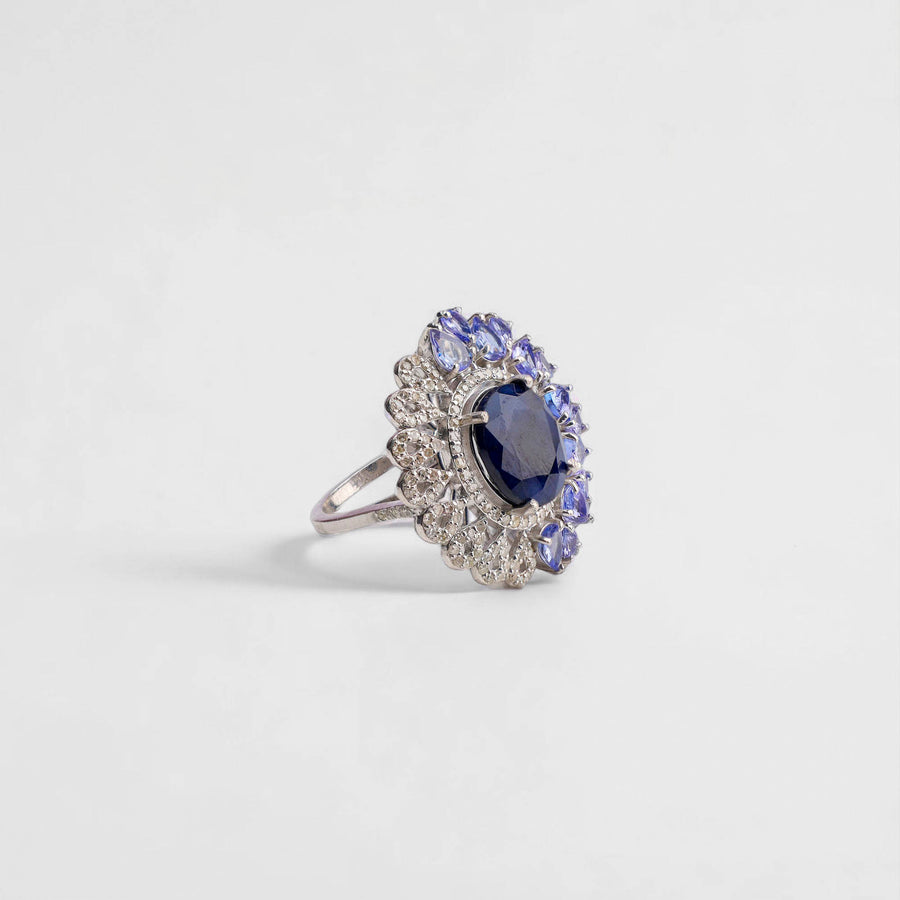 Tanzanite and Diamond Ring