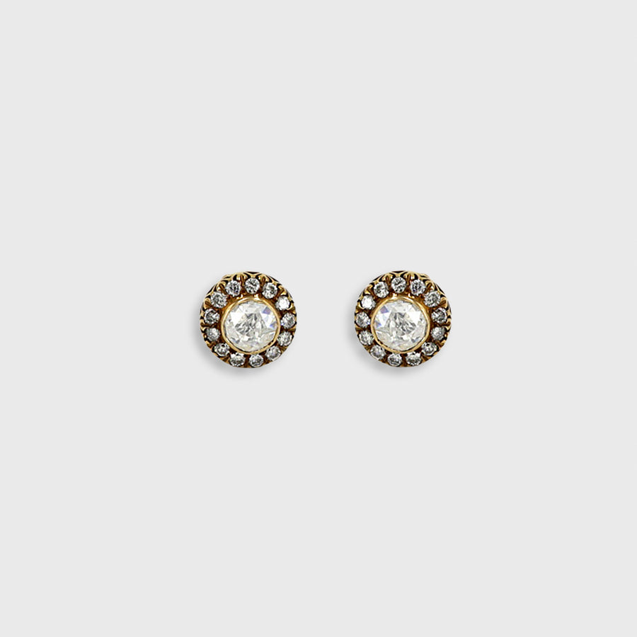 Madhur Rose Cut Diamond Stud Earrings - Default Title (ROYER0102)