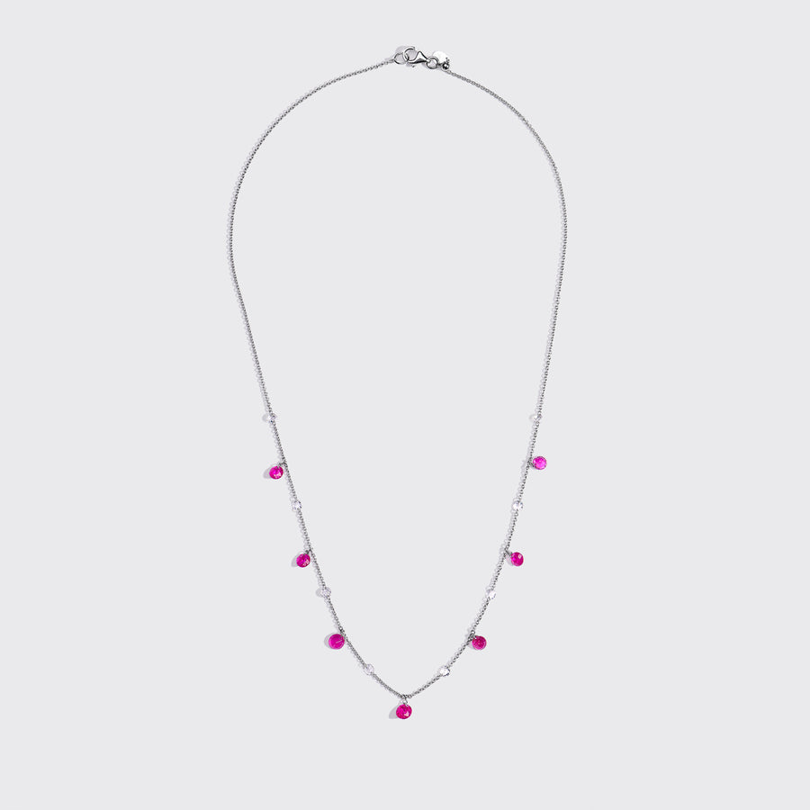Kavya Diamond and Ruby Necklace