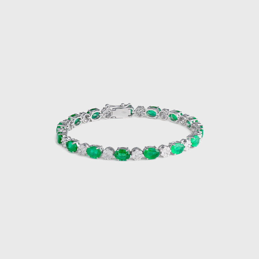 Ryka Emerald and Diamond Bracelet