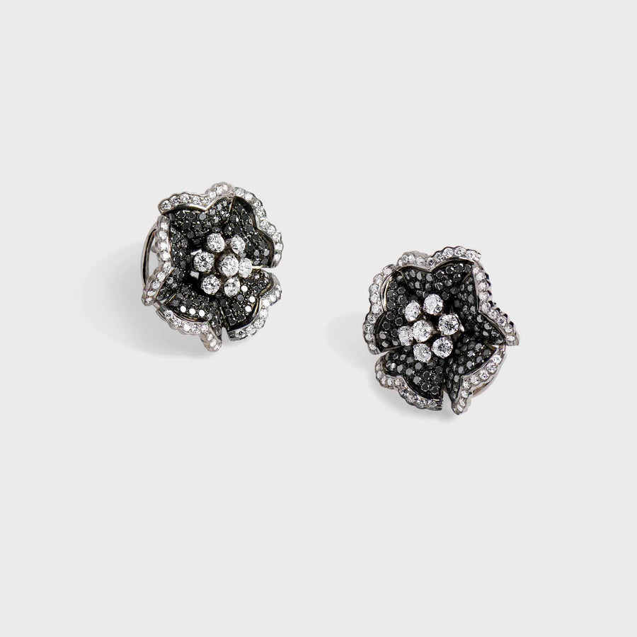 Daksh White and Black Diamond Earrings