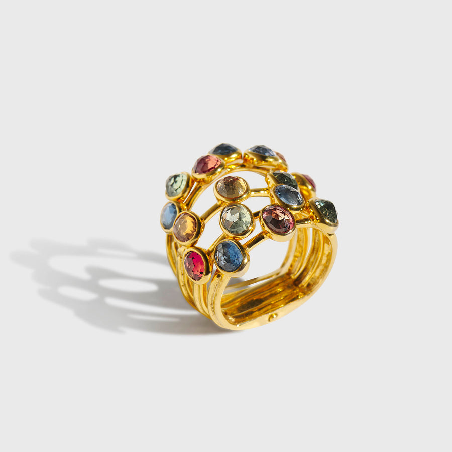 Trayi Multicolor Sapphire Ring