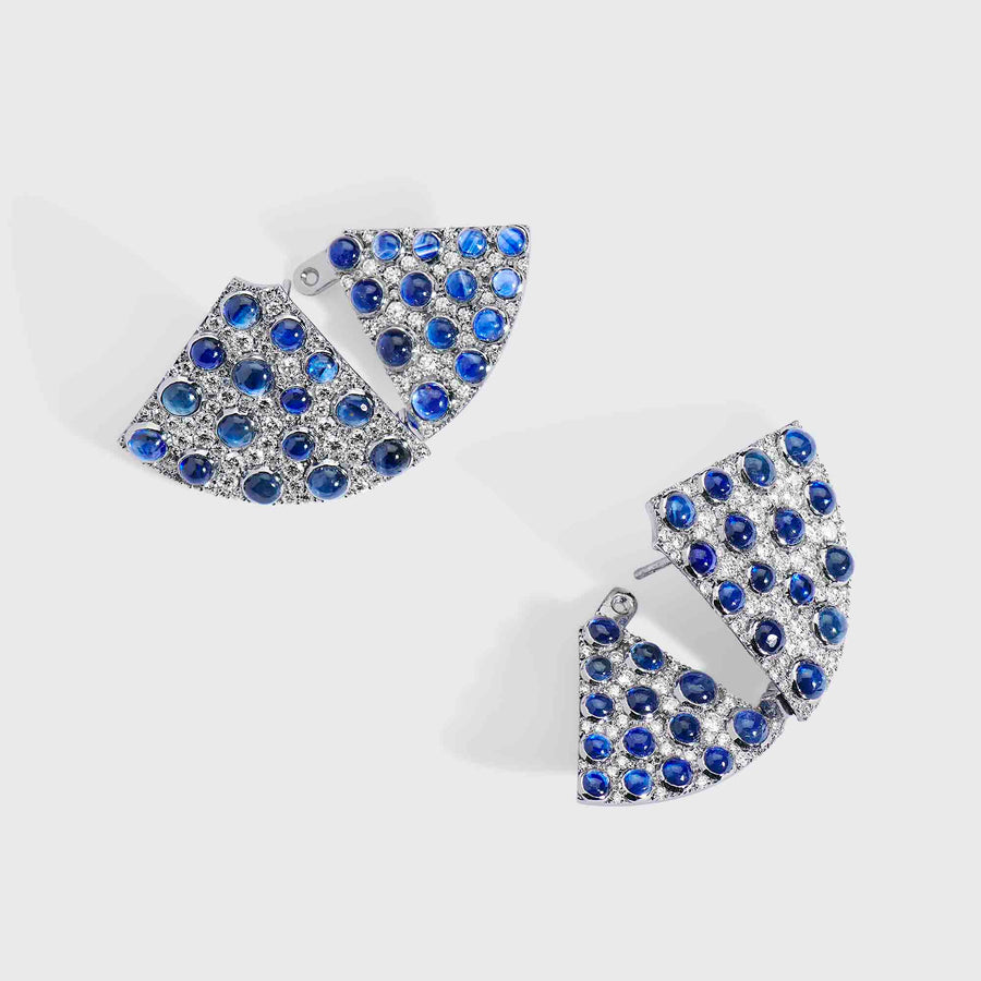 Pankhudi Diamond and Blue Sapphire Earrings