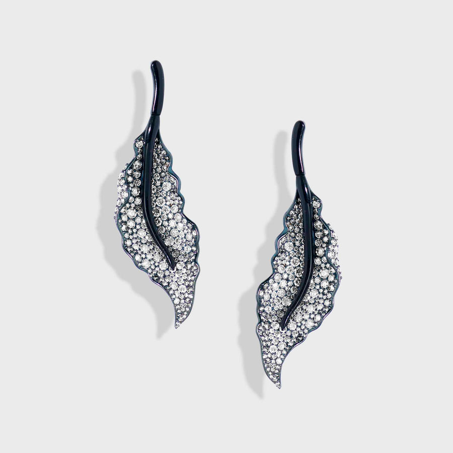 Akarsh Black Onyx and Diamond Earrings