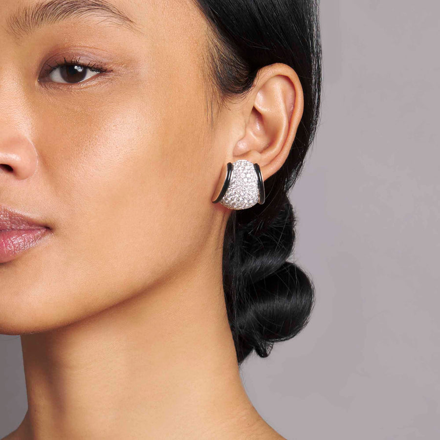 Siyona Diamond and Black Onyx Earrings