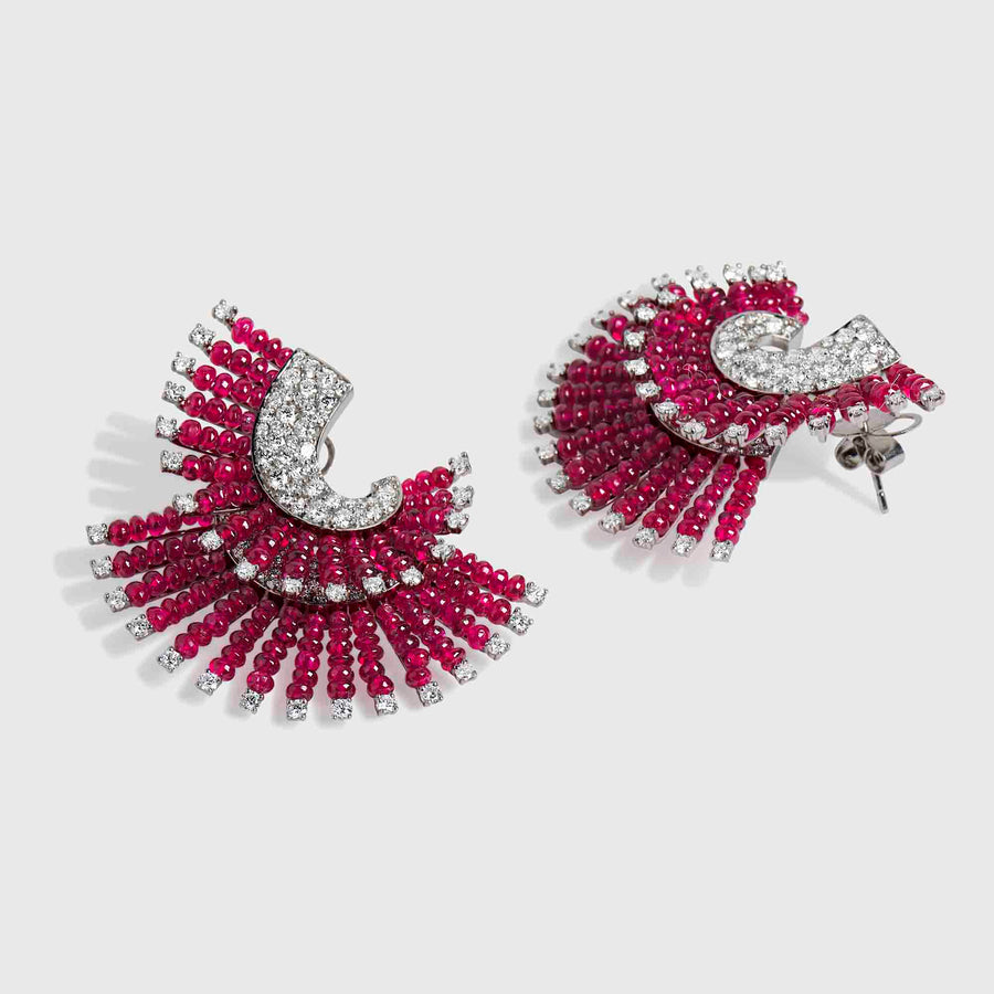 Arnav Spinel and Diamond Earrings