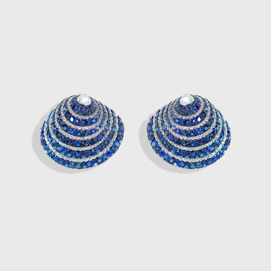 Bahul Blue Sapphire and Diamond Earrings