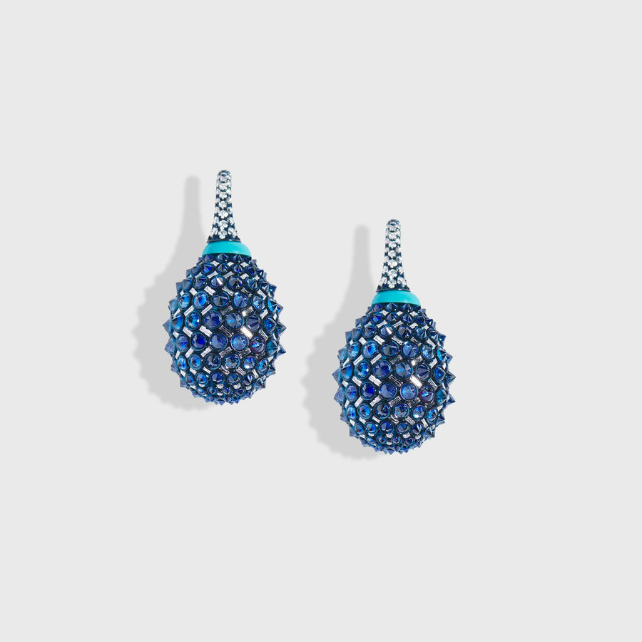Chetal Blue Sapphire and Turquoise Earrings
