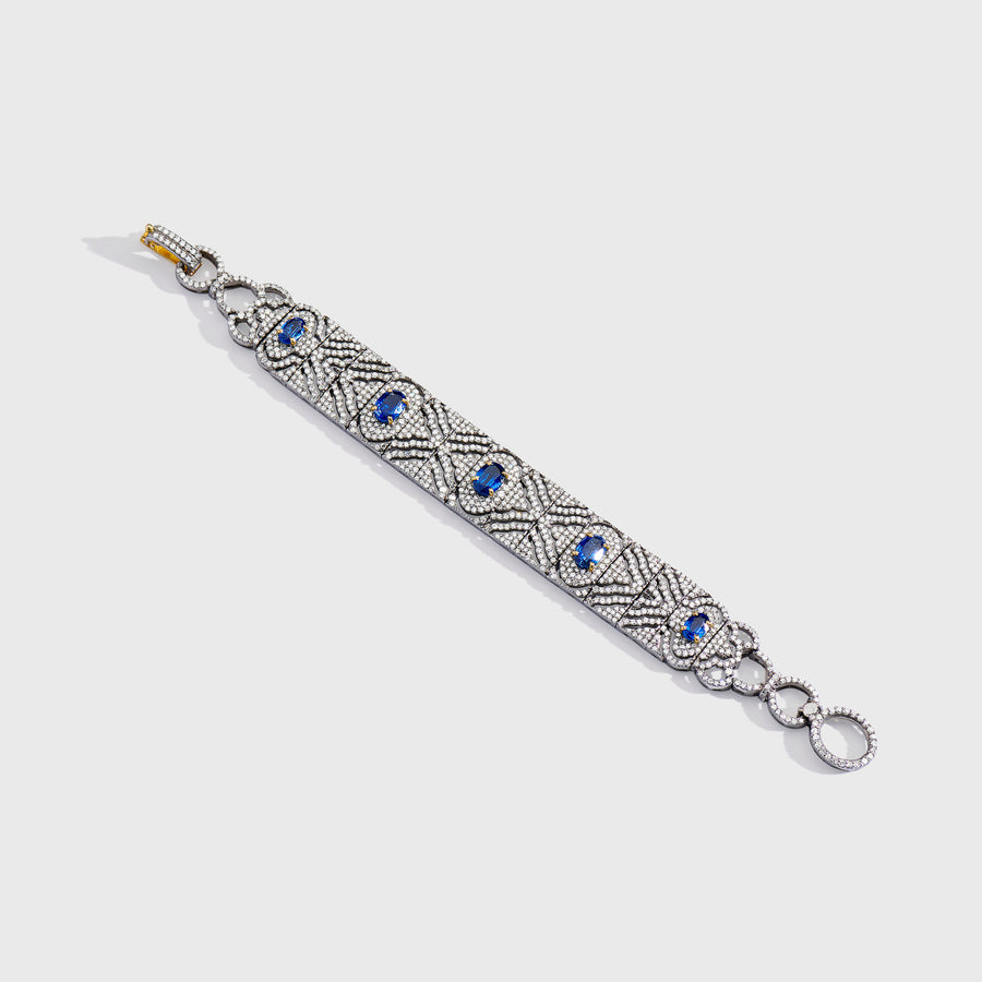 Idika Diamond and Blue Sapphire Bracelet