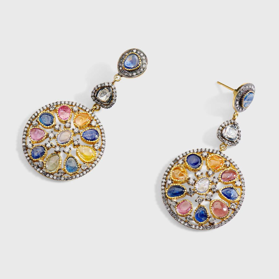 Udisha Multicolor Sapphire Earrings