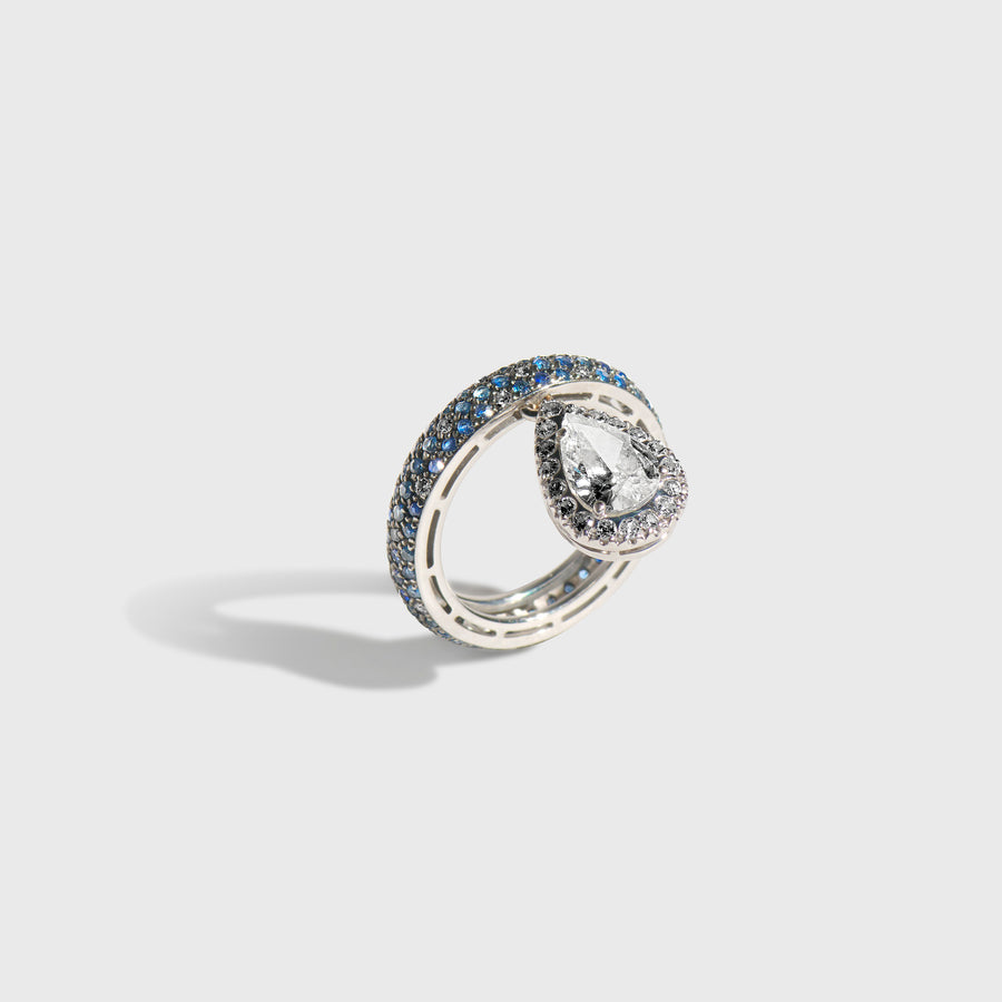 Lokesh Blue Sapphire and Diamond Ring