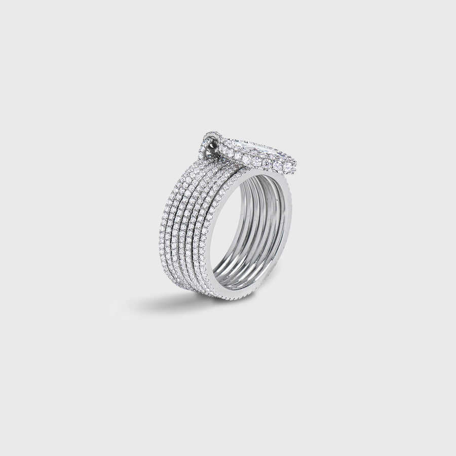 Taani Diamond Multi Band Ring