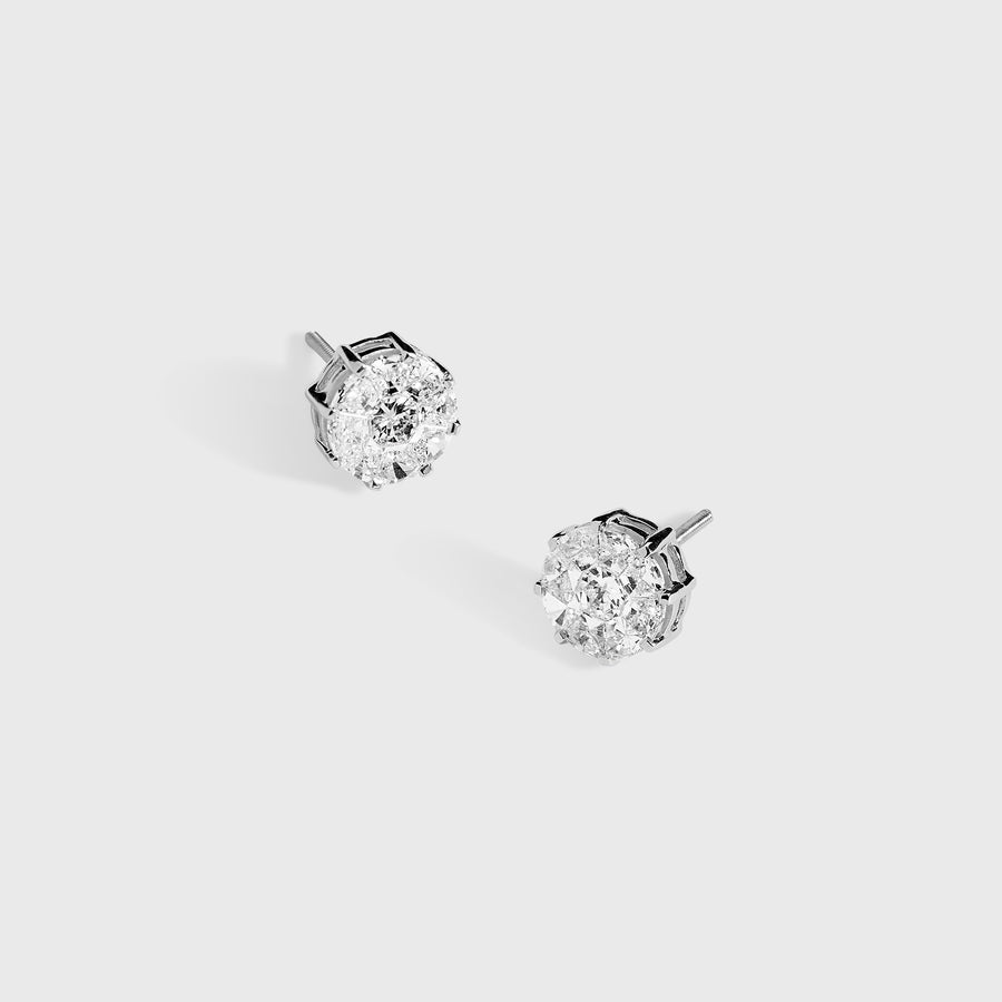 Ojasvi Large Diamond Stud Earrings