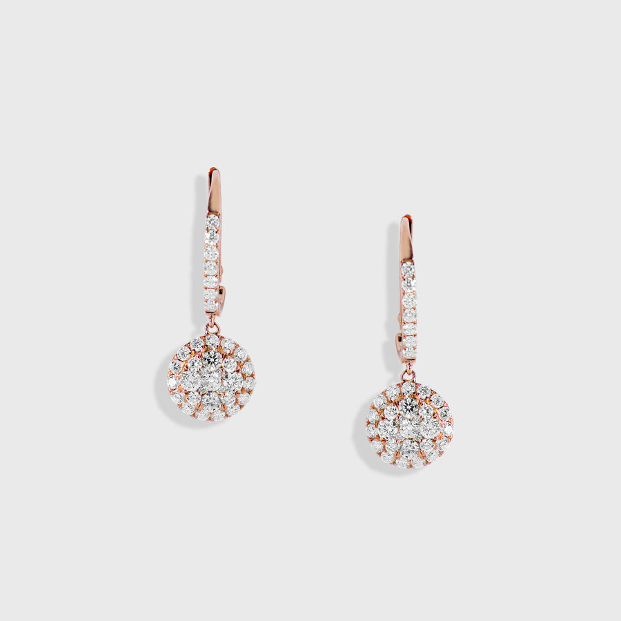 Vidya Rose Gold Diamond Earrings